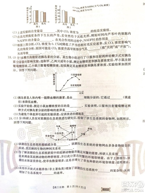 2022届广东金太阳高三11月联考生物试题及答案