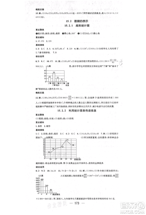 阳光出版社2021精英新课堂八年级数学上册华师大版参考答案