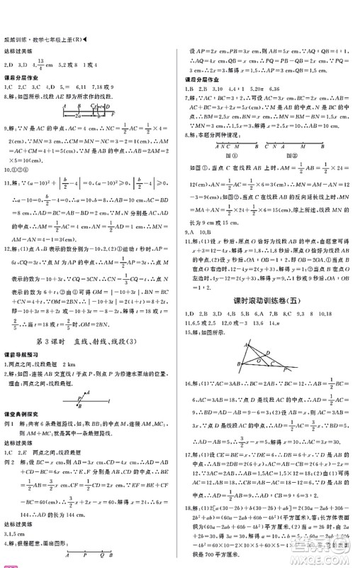 内蒙古大学出版社2021超越训练七年级数学上册R人教版答案 内蒙古大学出版社2021超越训练七年级数学上册R人教版答案