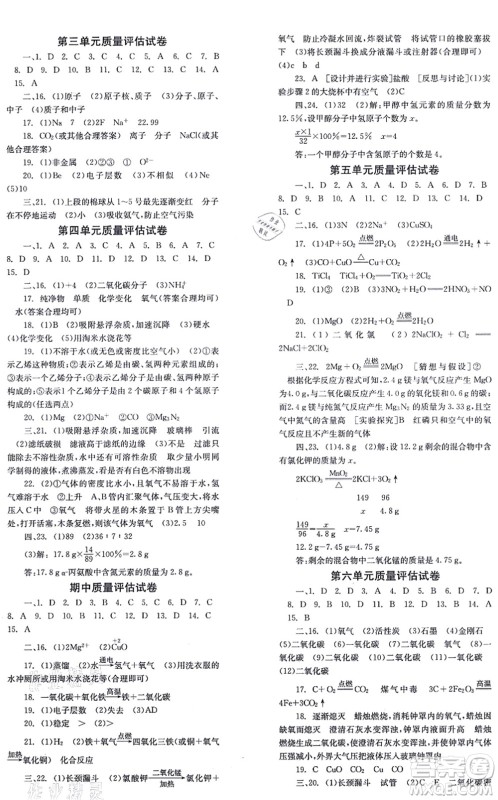 湖南教育出版社2021全效学习同步学练测九年级化学上册RJ人教版答案 湖南教育出版社2021全效学习同步学练测九年级化学上册RJ人教版答案