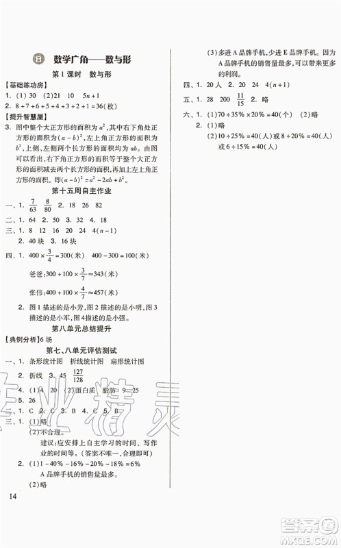 山东科学技术出版社2021新思维伴你学配单元达标测试卷六年级数学上册人教版答案