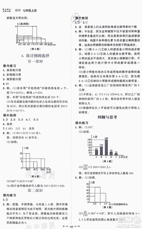 北京师范大学出版社2021伴你学七年级数学上册北师大版答案 北京师范大学出版社2021伴你学七年级数学上册北师大版答案