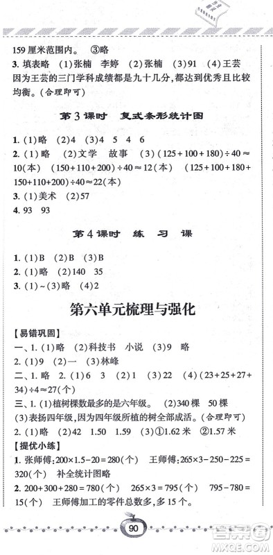 宁夏人民教育出版社2021经纶学典课时作业五年级数学上册江苏国标版答案