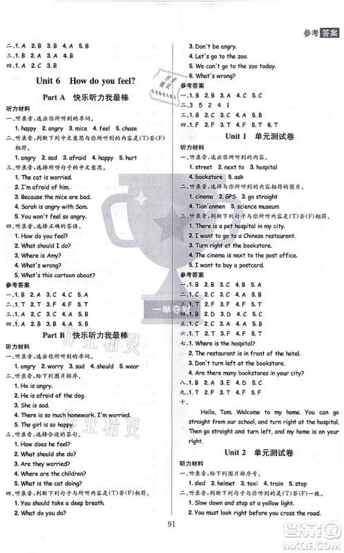 江西美术出版社2021龙门之星六年级英语上册RJ人教版答案 江西美术出版社2021龙门之星六年级英语上册RJ人教版答案