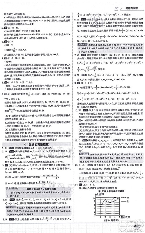 开明出版社2021少年班八年级数学上册BS北师版答案