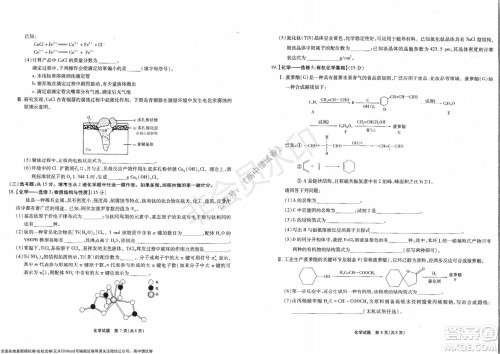 重庆市高2022届高三第四次质量检测化学试题及答案