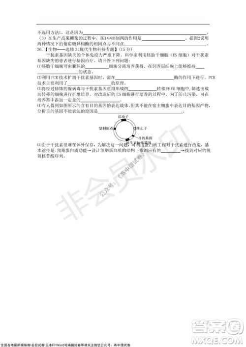 重庆八中2021-2022学年第一学期期中考试高三生物试题及答案