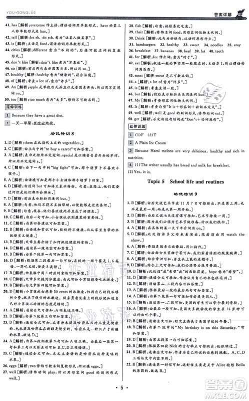 浙江人民出版社2021优+攻略七年级英语上册W外研版答案