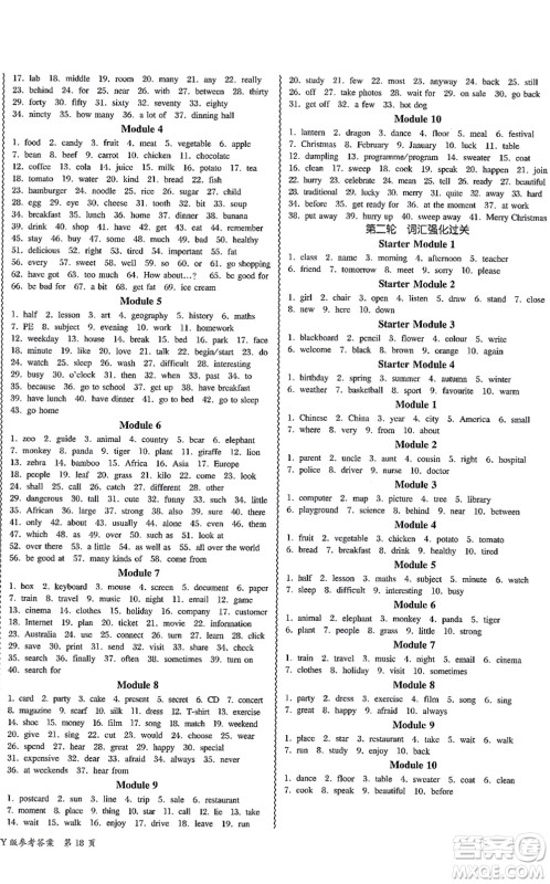 电子科技大学出版社2021零障碍导教导学案七年级英语上册WY外研版答案