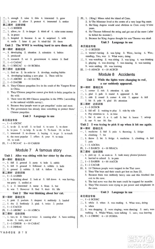 电子科技大学出版社2021零障碍导教导学案八年级英语上册WYYY外研版答案