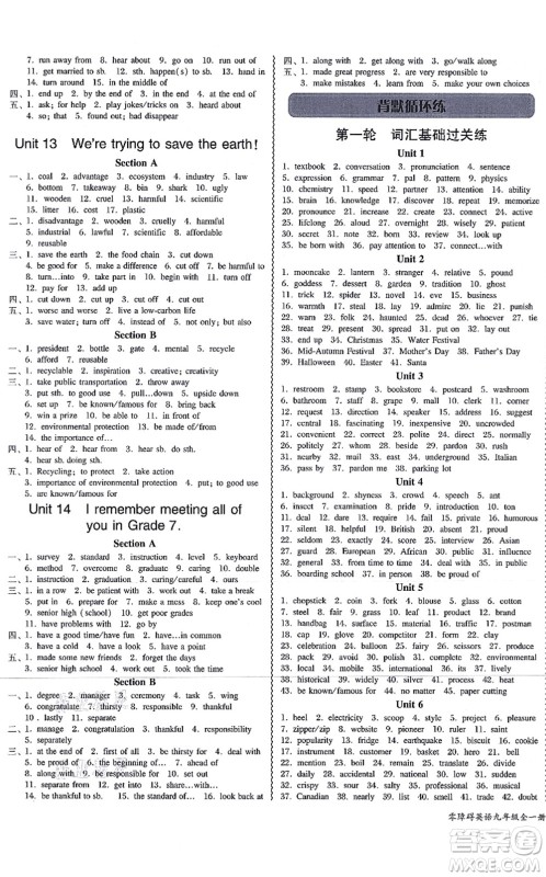 电子科技大学出版社2021零障碍导教导学案九年级英语全一册RJYY人教版答案