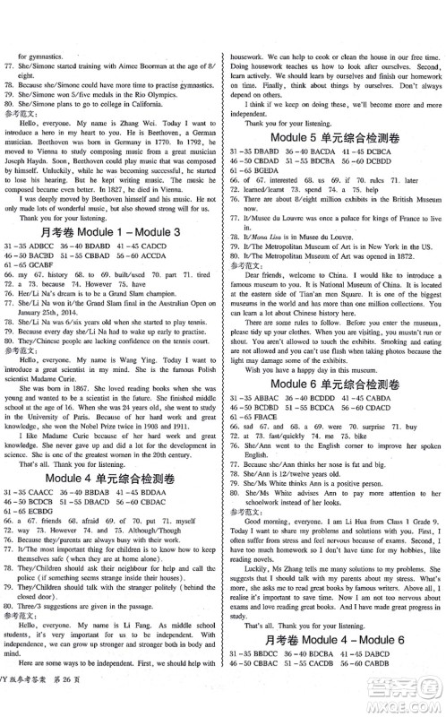 电子科技大学出版社2021零障碍导教导学案九年级英语全一册WYYY外研版答案 电子科技大学出版社2021零障碍导教导学案九年级英语全一册WYYY外研版答案