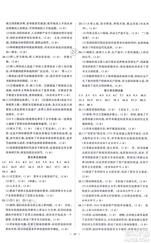 合肥工业大学出版社2021全频道课时作业九年级历史上册人教版答案 合肥工业大学出版社2021全频道课时作业九年级历史上册人教版答案