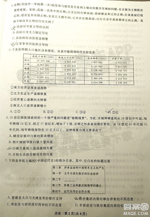 辽宁省名校联盟2022届高三12月联合考试历史试题及答案