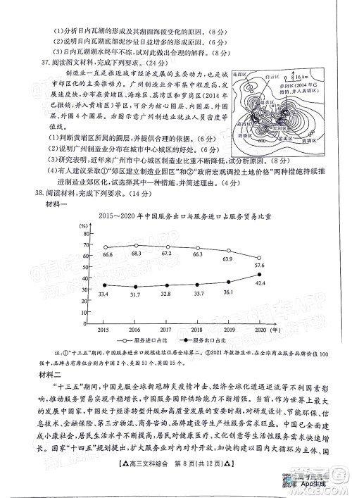 2022届西南四省金太阳12月联考高三文科综合试题及答案 2022届西南四省金太阳12月联考高三文科综合试题及答案