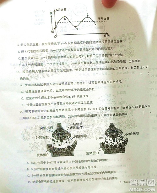 铁岭市六校协作体2021-2022学年度高三四联考试生物试卷及答案 铁岭市六校协作体2021-2022学年度高三四联考试生物试卷及答案
