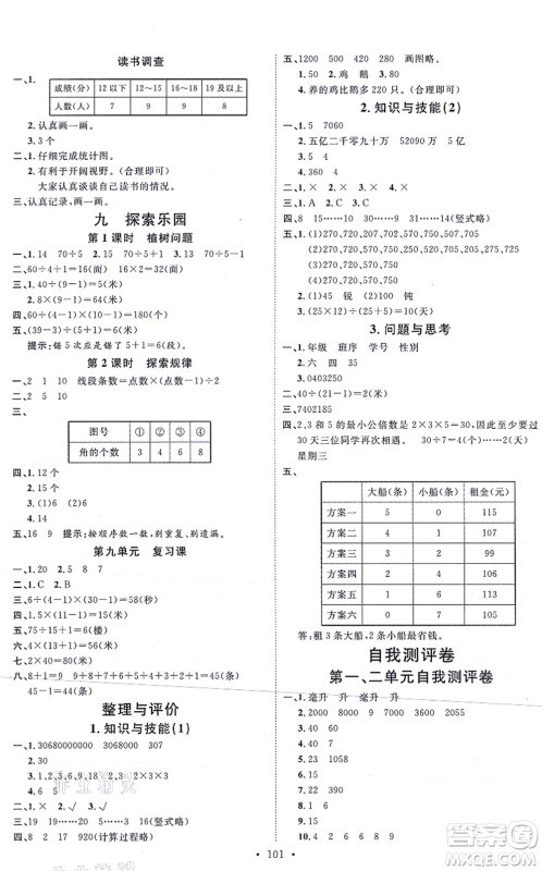 延边教育出版社2021每时每刻快乐优+作业本四年级数学上册JJ冀教版答案 延边教育出版社2021每时每刻快乐优+作业本四年级数学上册JJ冀教版答案