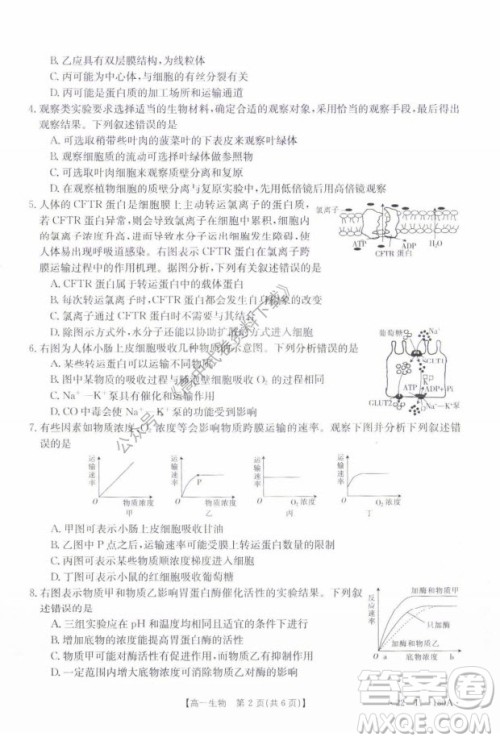 2021年河北金太阳高一12月联考生物试题及答案