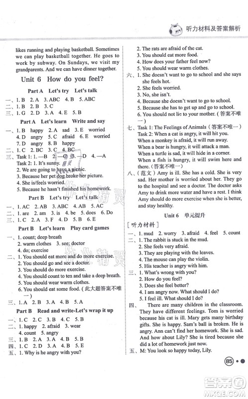 龙门书局2021黄冈小状元练重点培优同步练习六年级英语上册RP人教版答案 龙门书局2021黄冈小状元练重点培优同步练习六年级英语上册RP人教版答案