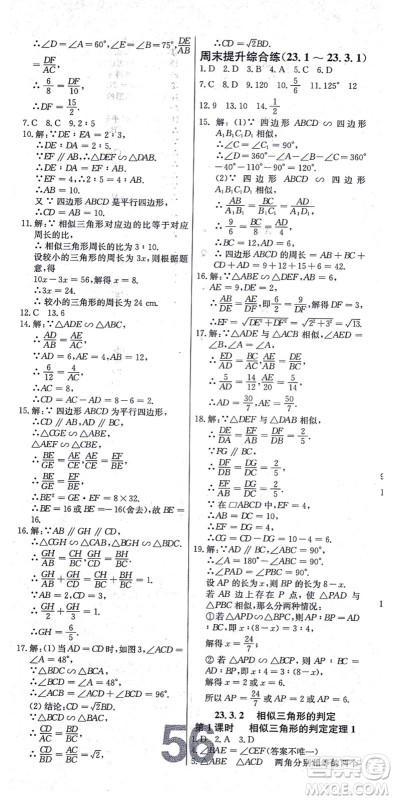 辽宁少年儿童出版社2021练重点九年级数学上册HS华师版河南专版答案 辽宁少年儿童出版社2021练重点九年级数学上册HS华师版河南专版答案