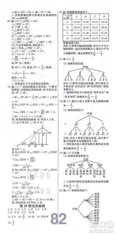 辽宁少年儿童出版社2021练重点九年级数学上册HS华师版河南专版答案 辽宁少年儿童出版社2021练重点九年级数学上册HS华师版河南专版答案