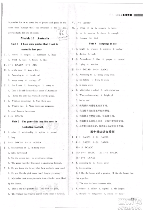 北方妇女儿童出版社2021胜券在握辽宁作业分层培优学案九年级英语上册外研版参考答案