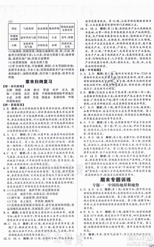 海南出版社2021新课程同步练习册八年级地理上册人教版答案 海南出版社2021新课程同步练习册八年级地理上册人教版答案