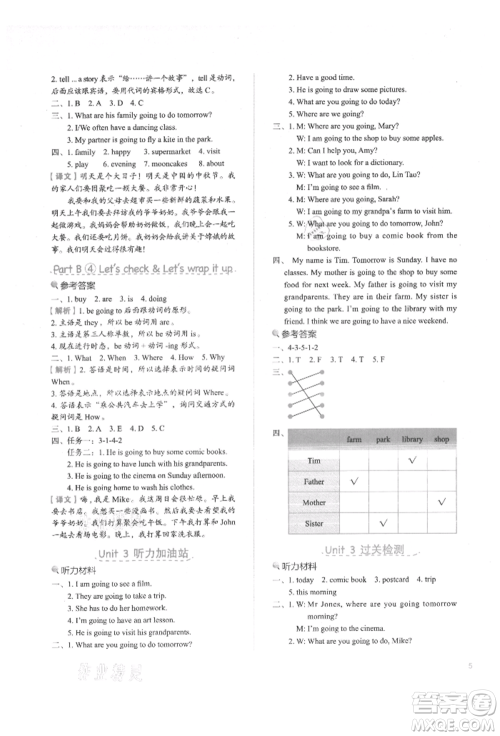 浙江教育出版社2021新东方优学练六年级英语上册人教版参考答案 浙江教育出版社2021新东方优学练六年级英语上册人教版参考答案