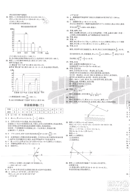 教育科学出版社2021年5年中考3年模拟初中试卷七年级数学上册北师大版参考答案