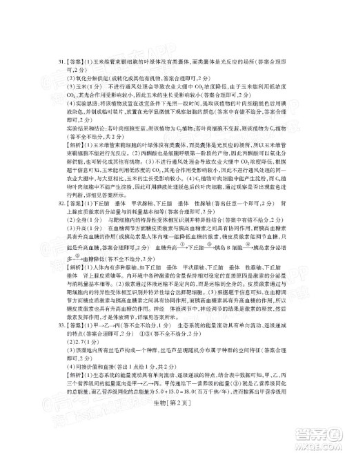 智慧上进2021-2022学年高三总复习阶段性检测考试理科综合试题及答案 智慧上进2021-2022学年高三总复习阶段性检测考试理科综合试题及答案