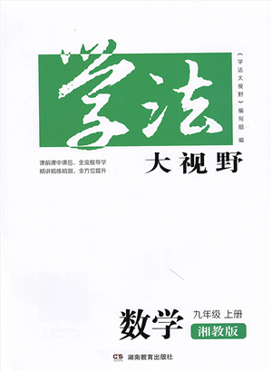湖南教育出版社2021学法大视野九年级数学上册湘教版答案 湖南教育出版社2021学法大视野九年级数学上册湘教版答案