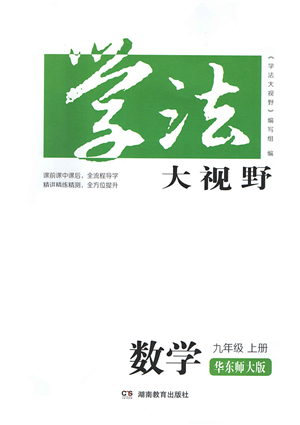 湖南教育出版社2021学法大视野九年级数学上册华东师大版答案