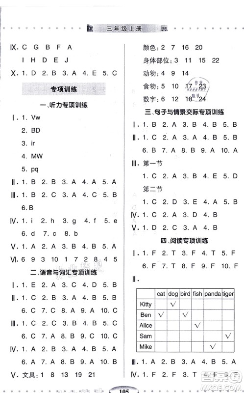 青岛出版社2021智慧学习三年级英语上册人教版答案 青岛出版社2021智慧学习三年级英语上册人教版答案