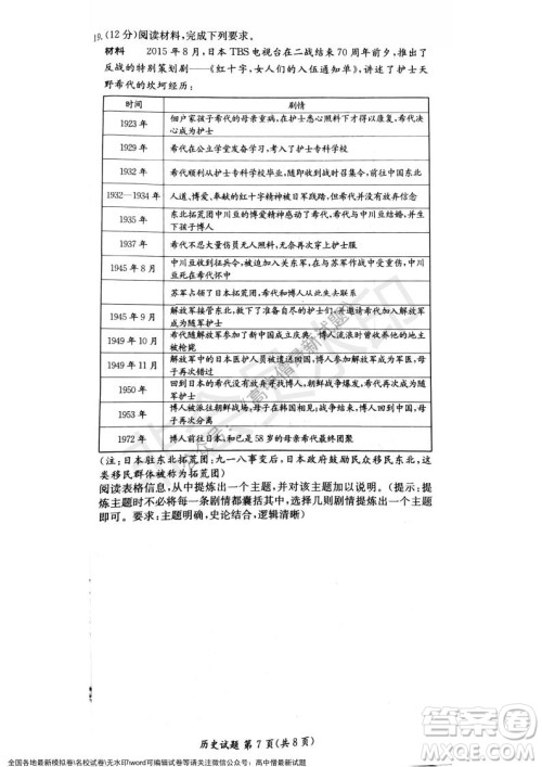湖南名校联考联合体2021年秋季高二12月大联考历史试题及答案