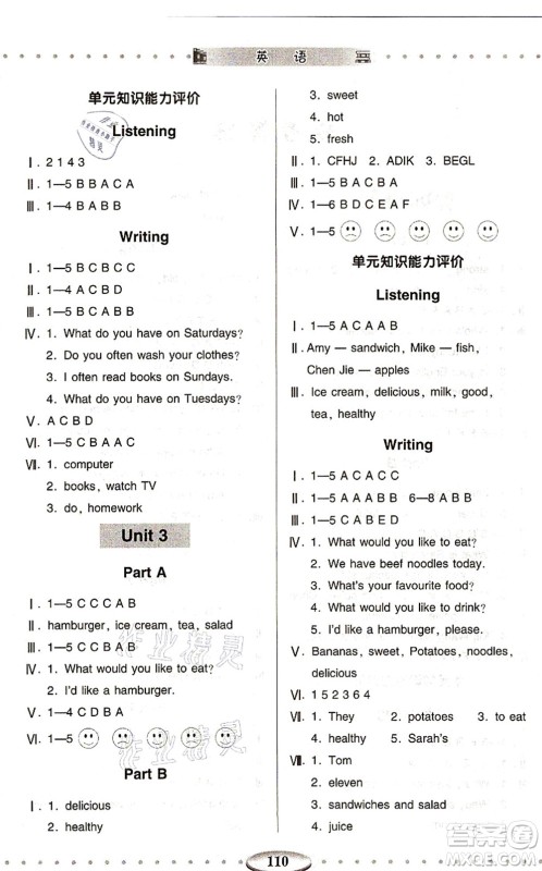 青岛出版社2021智慧学习五年级英语上册人教版答案 青岛出版社2021智慧学习五年级英语上册人教版答案