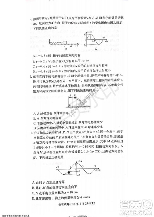 湖南名校联考联合体2021年秋季高二12月大联考物理试题及答案