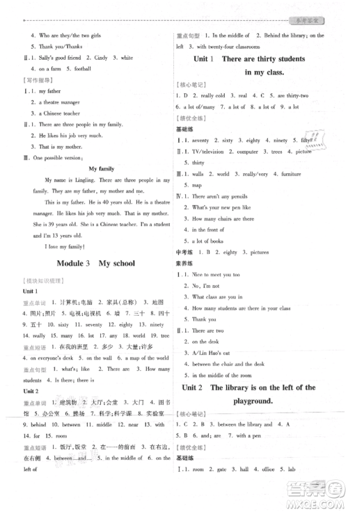 陕西师范大学出版总社有限公司2021绩优学案七年级英语上册外研版参考答案 陕西师范大学出版总社有限公司2021绩优学案七年级英语上册外研版参考答案