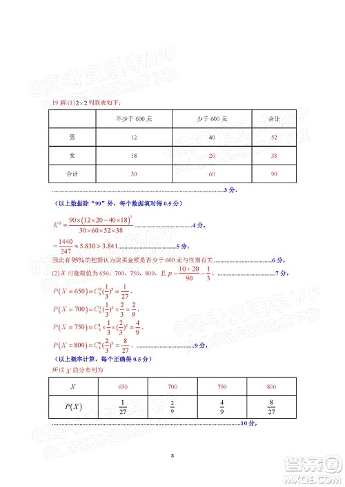 汕头市2021-2022学年度普通高中毕业班教学质量监测试题数学答案