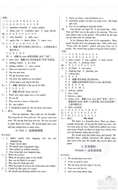 安徽教育出版社2021荣德基好卷六年级英语上册HN沪教牛津版答案 安徽教育出版社2021荣德基好卷六年级英语上册HN沪教牛津版答案