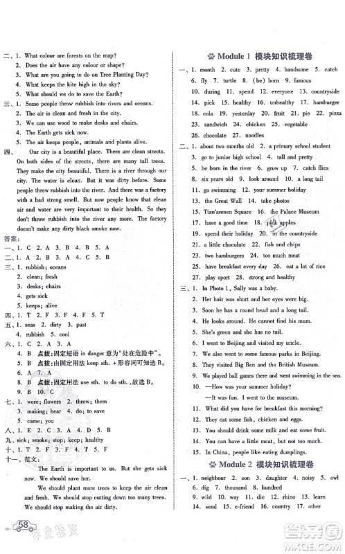 安徽教育出版社2021荣德基好卷六年级英语上册HN沪教牛津版答案 安徽教育出版社2021荣德基好卷六年级英语上册HN沪教牛津版答案
