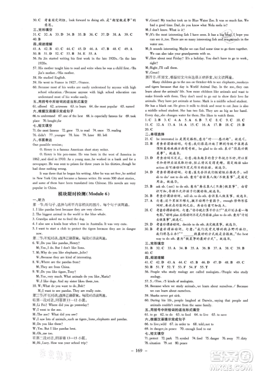 吉林教育出版社2021练案课时作业本八年级英语上册外研版参考答案 吉林教育出版社2021练案课时作业本八年级英语上册外研版参考答案
