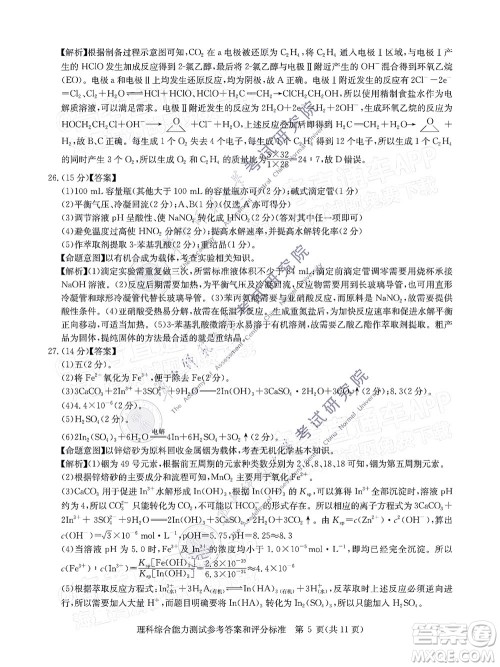 华大新高考联盟2022届高三1月教学质量测评理科综合试题及答案 华大新高考联盟2022届高三1月教学质量测评理科综合试题及答案