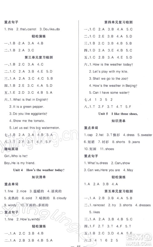 新疆青少年出版社2022寒假作业四年级英语人教精通版答案 新疆青少年出版社2022寒假作业四年级英语人教精通版答案