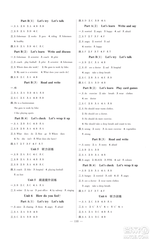 新世纪出版社2021名师测控六年级英语上册人教版浙江专版参考答案 新世纪出版社2021名师测控六年级英语上册人教版浙江专版参考答案