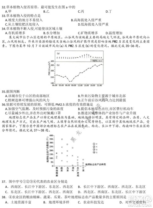 哈尔滨市第六中学2019级上学期期末考试高三地理试题及答案 哈尔滨市第六中学2019级上学期期末考试高三地理试题及答案