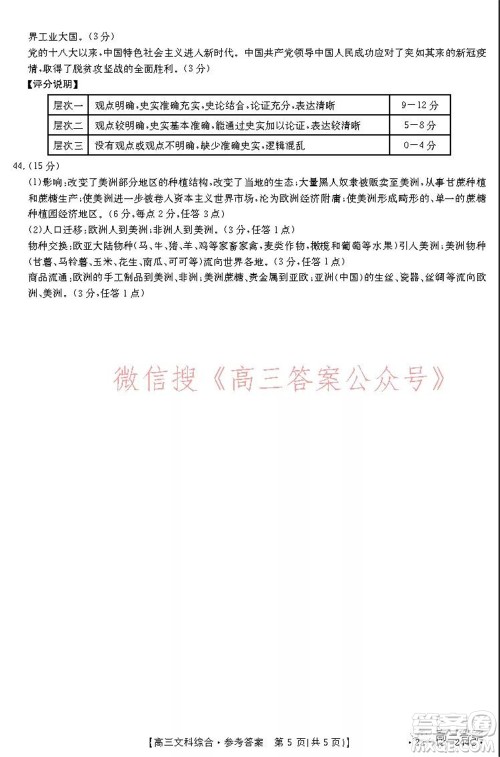 阜阳市2021-2022学年度高三教学质量统测试卷文科综合试题及答案 阜阳市2021-2022学年度高三教学质量统测试卷文科综合试题及答案