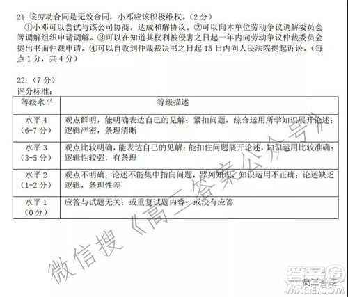 2022年大连市高三双基测试卷思想政治试题及答案 2022年大连市高三双基测试卷思想政治试题及答案