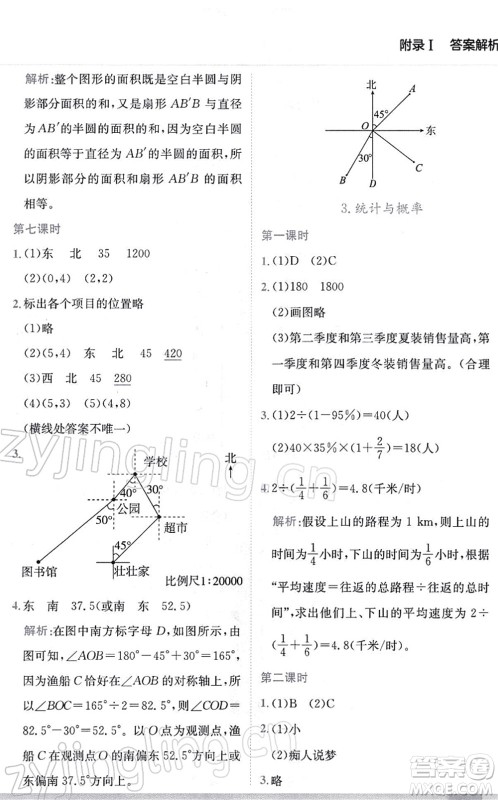 龙门书局2022黄冈小状元作业本六年级数学下册R人教版答案