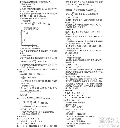 黑龙江少年儿童出版社2022寒假Happy假日八年级数学林甸专用答案