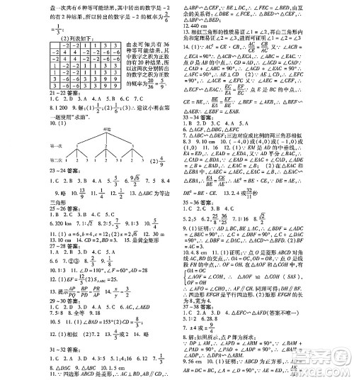 黑龙江少年儿童出版社2022寒假Happy假日九年级数学林甸专用答案